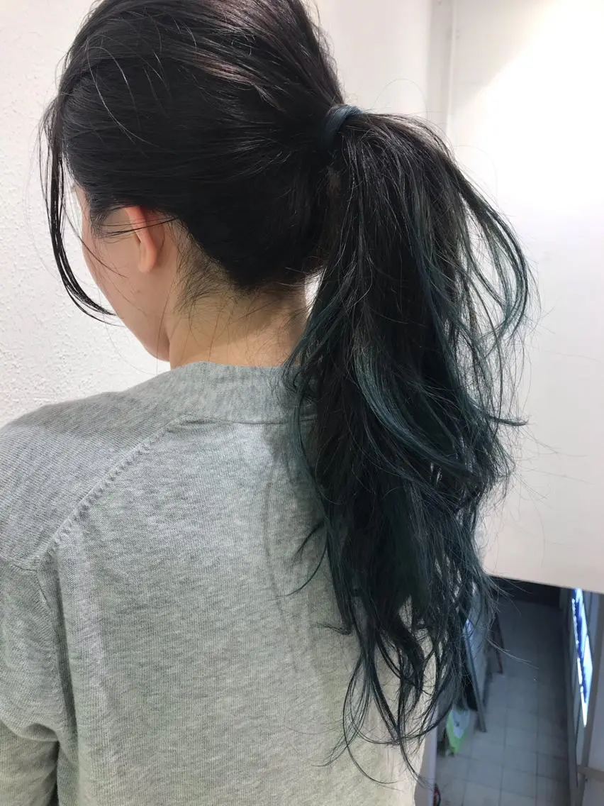 ロング カラー ヘアカラー トリートメント 当日予約🆗✂︎ ウエモト タクのヘアスタイル
