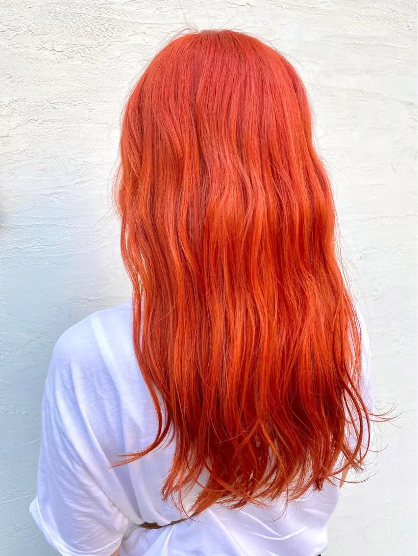ロング カラー ブリーチ ヘアカラー 【🉐学割】応援📣 ミニモ限定🤩千 田のヘアスタイル