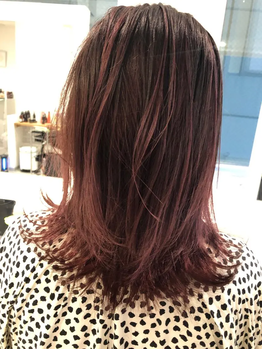 ミディアム カラー ラベンダーカラー ヘアカラー JILBLAN京都 ショート/ハイライトのヘアスタイル