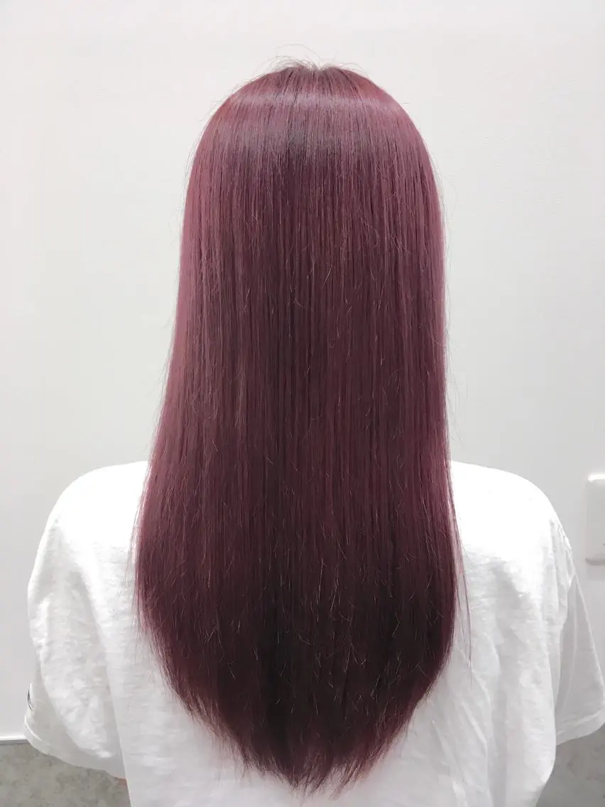 ロング カラー ベージュカラー ブリーチ ピンクカラー ピンクベージュ ヘアカラー トリートメント ヘアセット yoshi ☆のヘアスタイル
