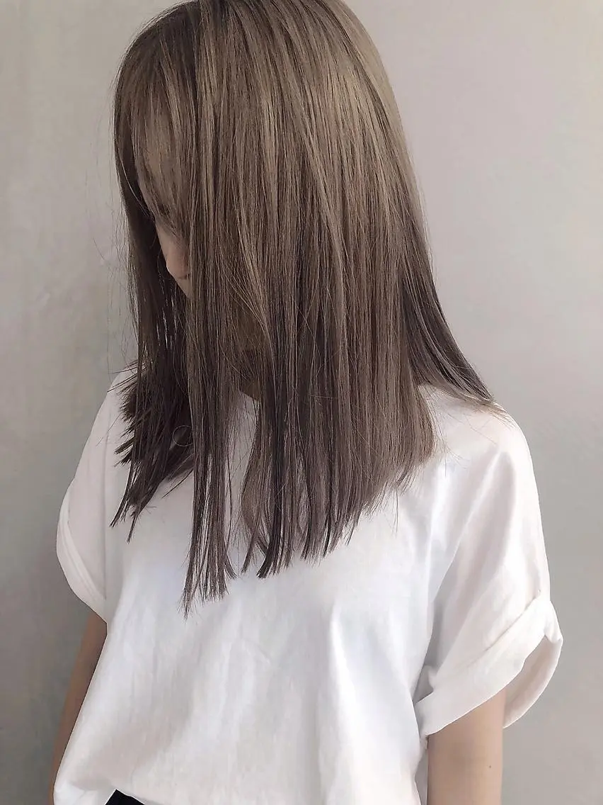 ミディアム カラー ヘアアレンジ カット ヘアカラー トリートメント Aloa透明感ヘア ♡kanami♡のヘアスタイル