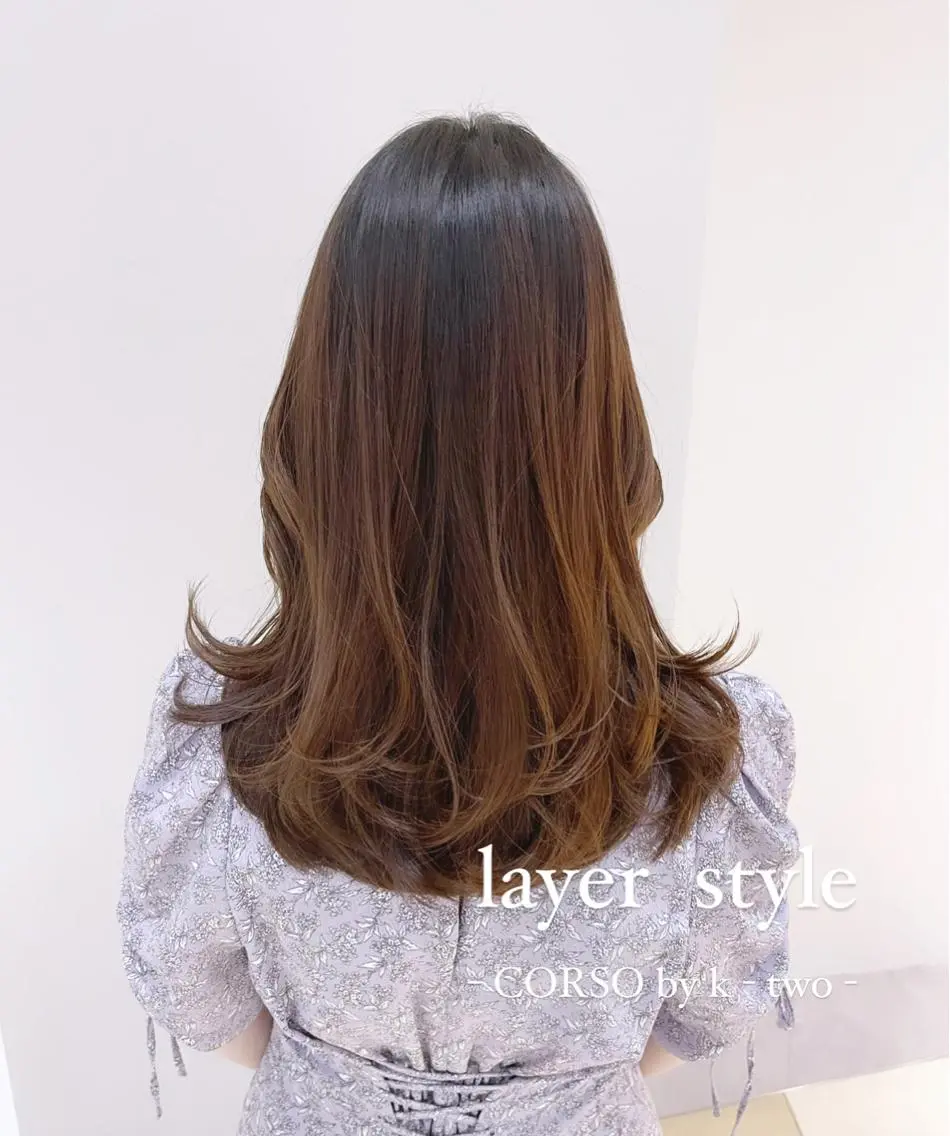 セミロング カット トリートメント k-two top stylist 林原のヘアスタイル