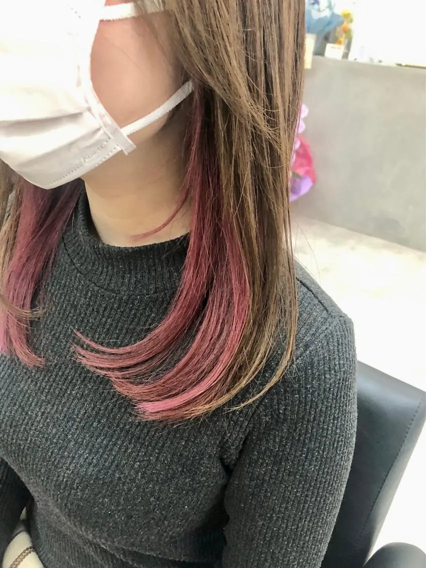 セミロング カラー インナーカラー hair salon mayumiのヘアスタイル