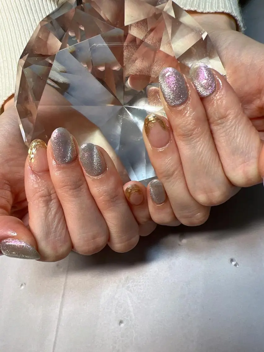 ネイル フレンチネイル ミラーネイル coco nailのネイルデザイン