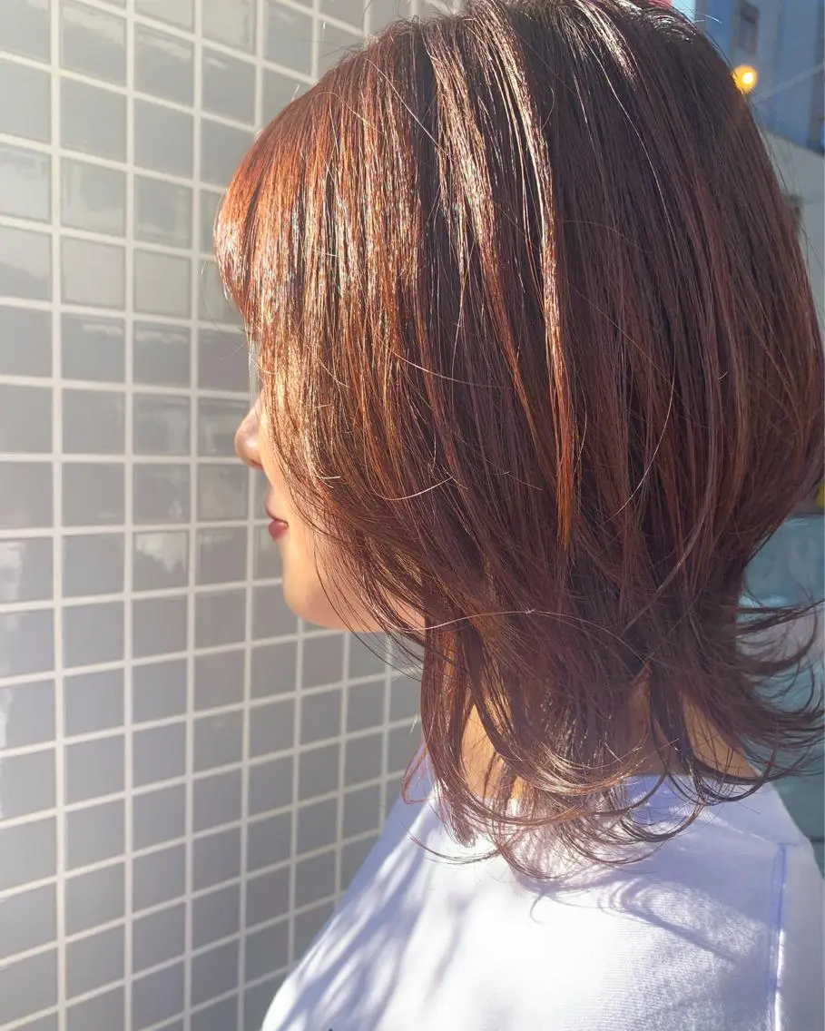 ミディアム カット ヘアカラー トリートメント ヘアセット 🌸スタイリスト 山浦美恵のヘアスタイル