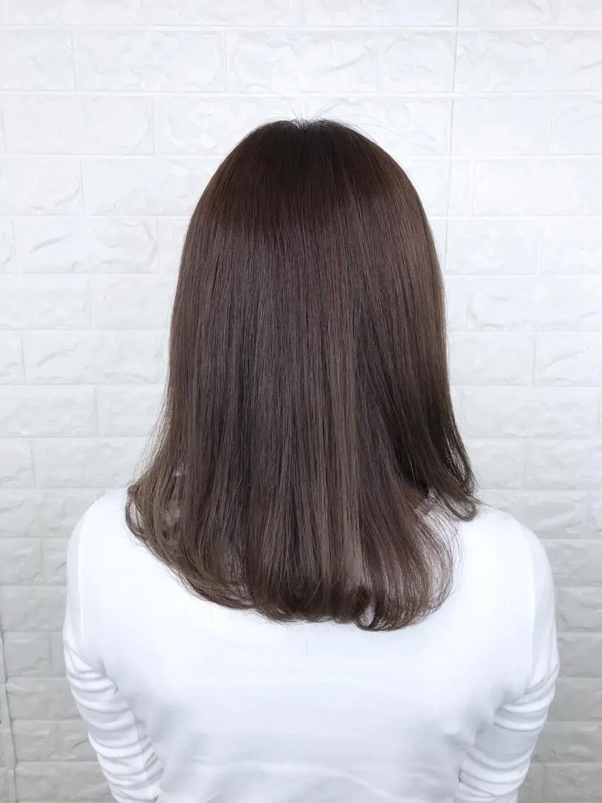 ミディアム カラー 透明感カラー グレージュ イルミナカラー 髪質改善縮毛矯正 美容師✂️山崎竜二のヘアスタイル