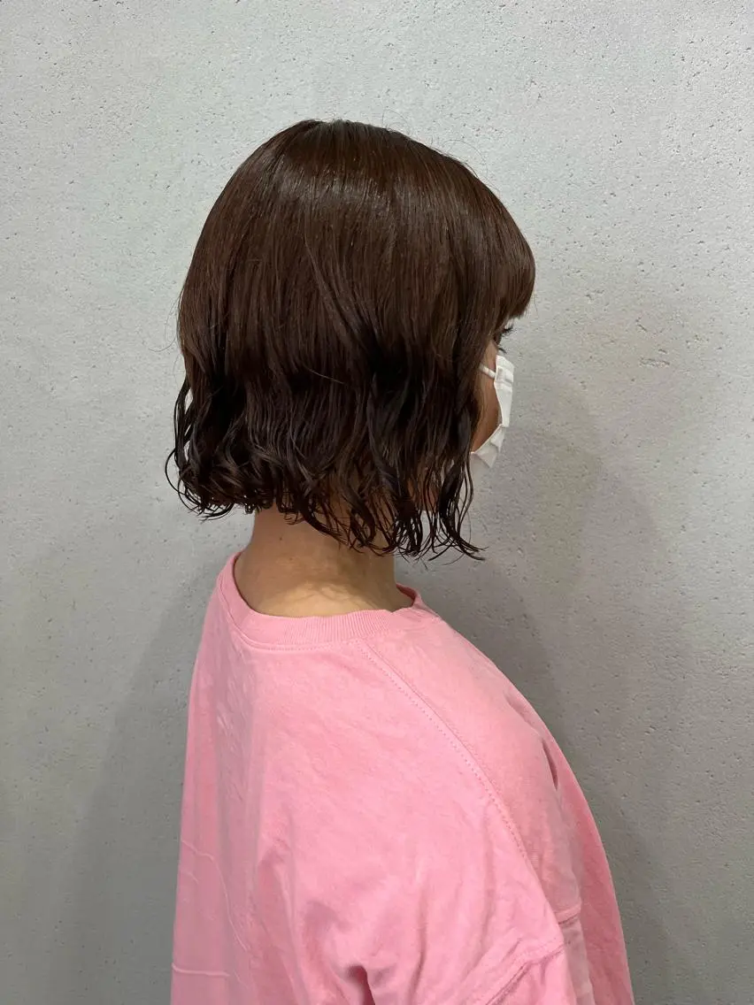 ショート パーマ カット パーマ ロングパーマ木村 ボブパーマのヘアスタイル