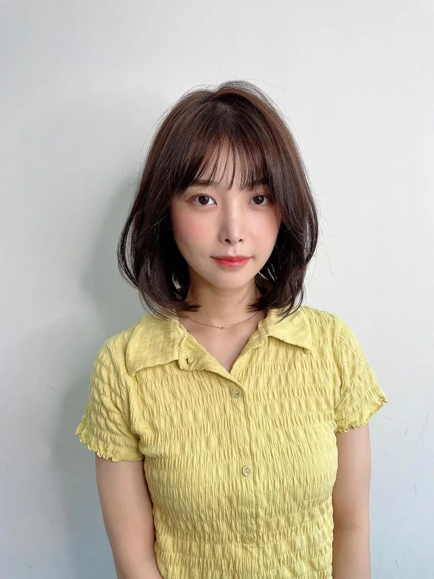 ミディアム ボブ 韓国風ヘア ひがし　まさし JYUNESU副代表のヘアスタイル