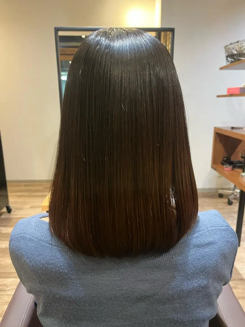 ミディアム 艶カラー推し！ なかはらあかりのヘアスタイル