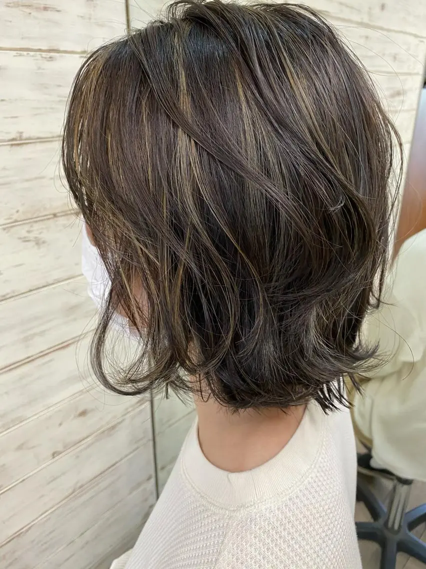 ショート カラー ハイライトカラー ハイライト カット ヘアカラー トリートメント 日比 貴大/ minim hairのヘアスタイル