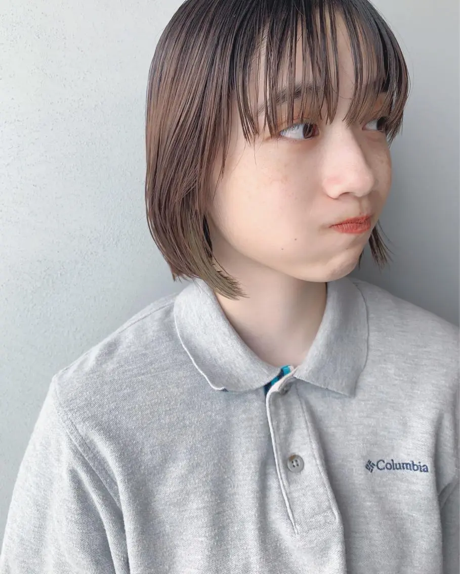 ショート カラー ボブパーマコテ巻き風 パーマNo1深江秀平のヘアスタイル