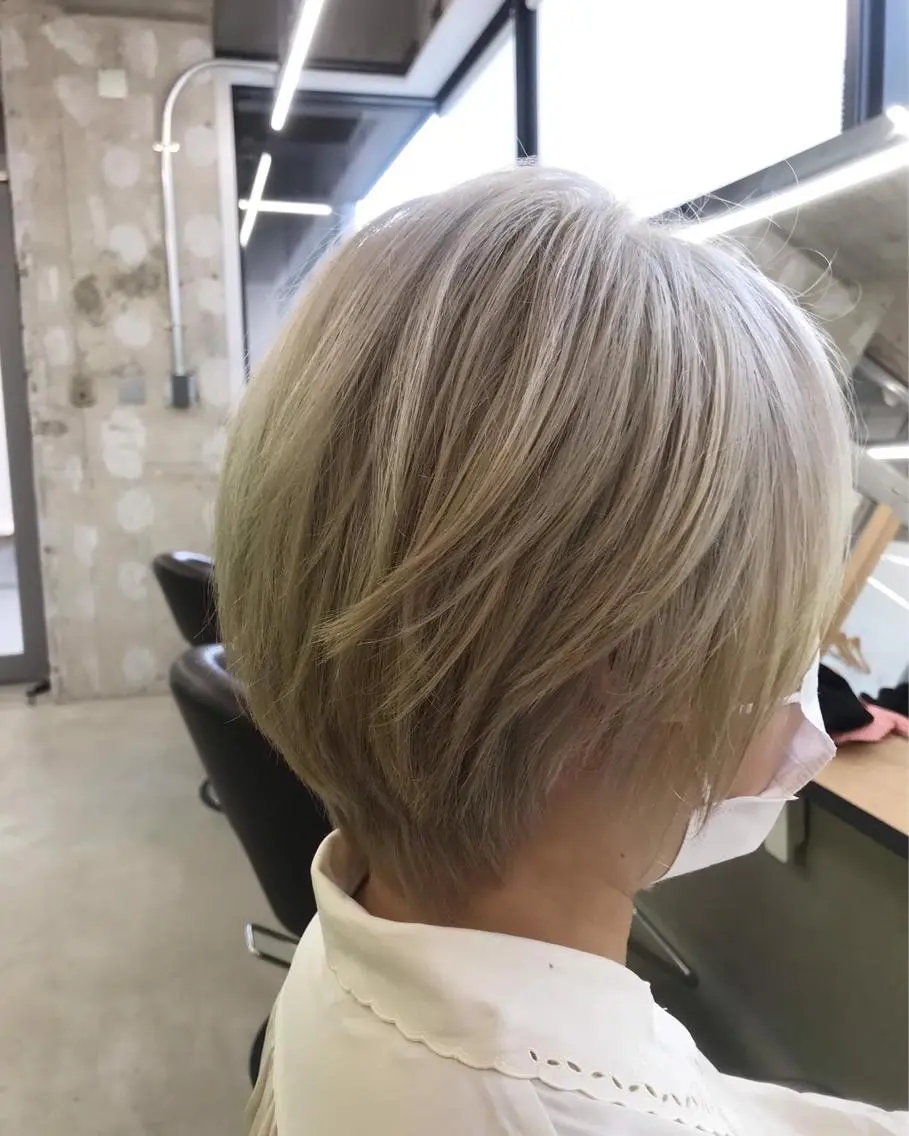 ショート カラー カット ヘアカラー パーマ 縮毛矯正 トリートメント ヘッドスパ 天王寺区🌟大好評バ ッサリ◎美髪改善矯正のヘアスタイル