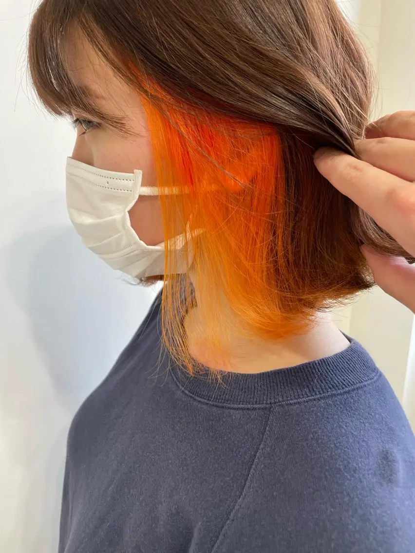 ミディアム ヘアカラー 守屋 颯太のヘアスタイル
