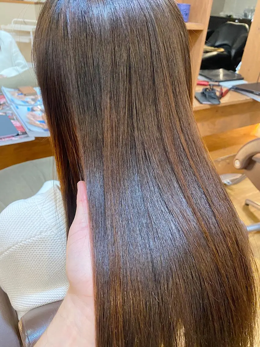 ロング パーマ カット 縮毛矯正 トリートメント 菅村 勇亮のヘアスタイル