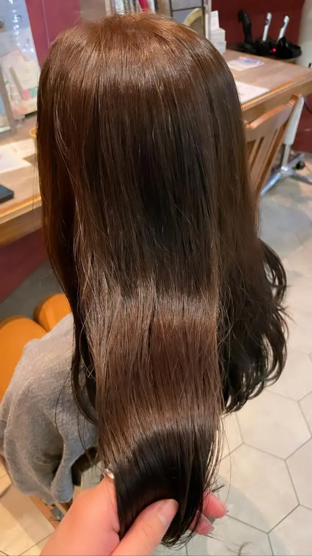 セミロング カット ヘアカラー 木村 美穂のヘアスタイル