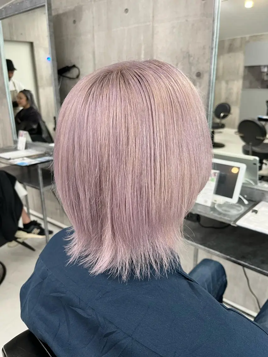 カラー アッシュ アッシュグレー アッシュグレージュ バレイヤージュ ミストバング ヘアカラー トリートメント ヘアセット 🫧似合わせデザイン 🫧MIKU🪼のヘアスタイル