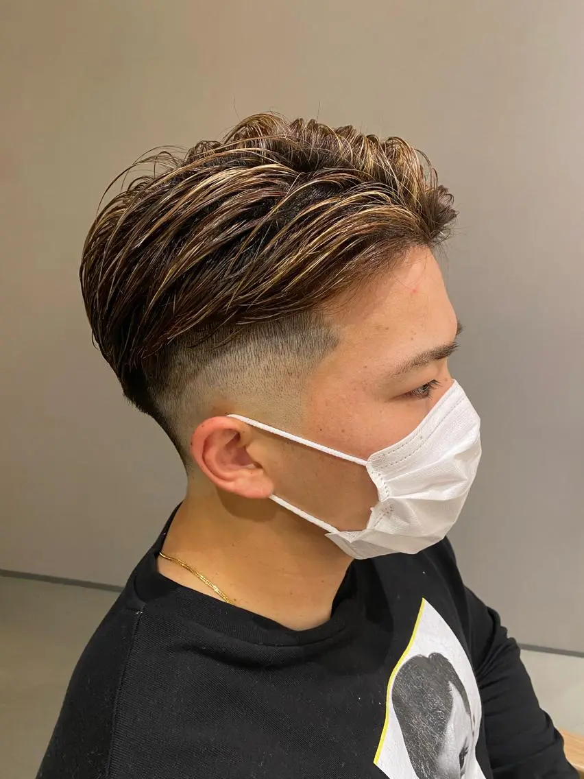 ショート カラー メンズ unopulir 景山　凌のヘアスタイル