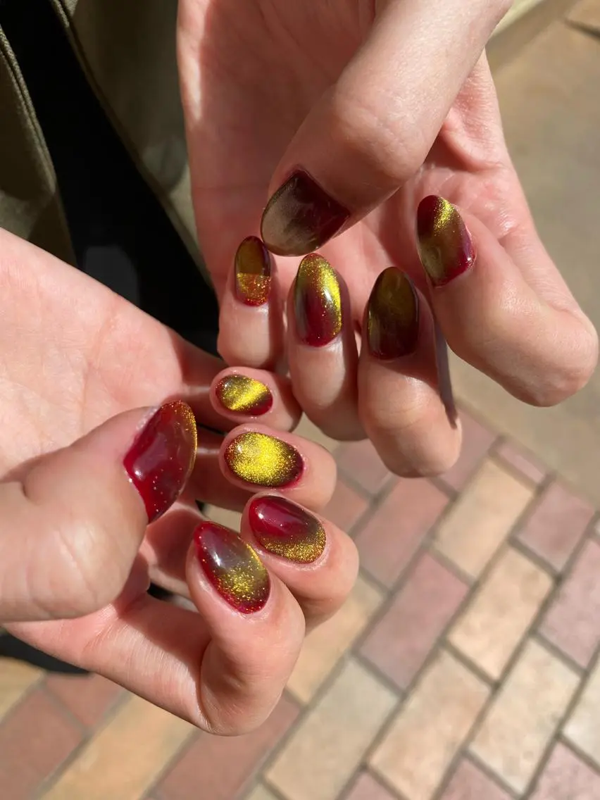 ネイル キラキラネイル マグネットネイル ハンドネイル nailsalon ∞ ﾐｶﾅﾙ ∞のネイルデザイン