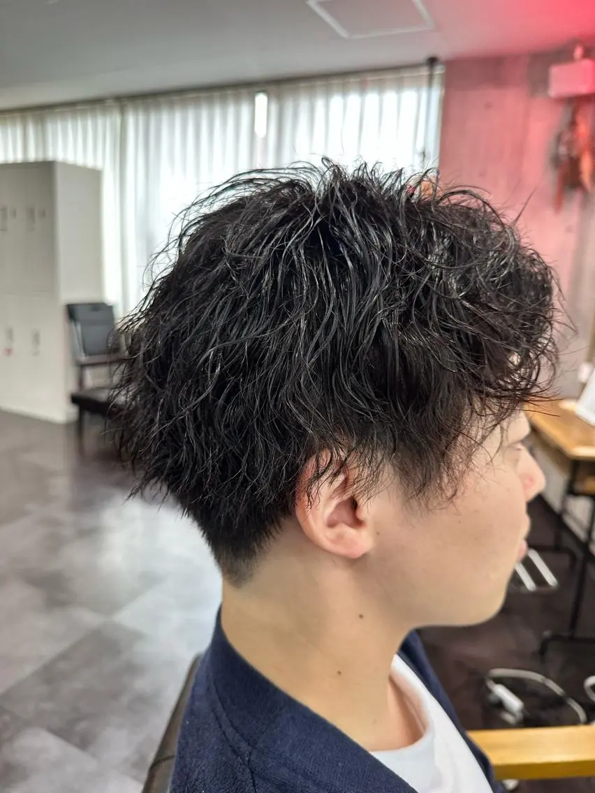 ショート パーマ ツイストパーマ カット パーマ メンズ指名率NO1✨ 小松唯歩のヘアスタイル