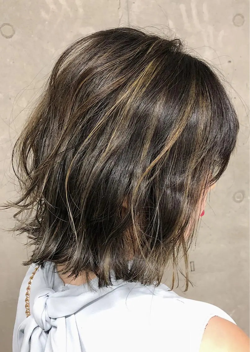ショート カラー ハイライトカラー ハイライト ノンダメージ髪質改善 カラー💎/KURAのヘアスタイル