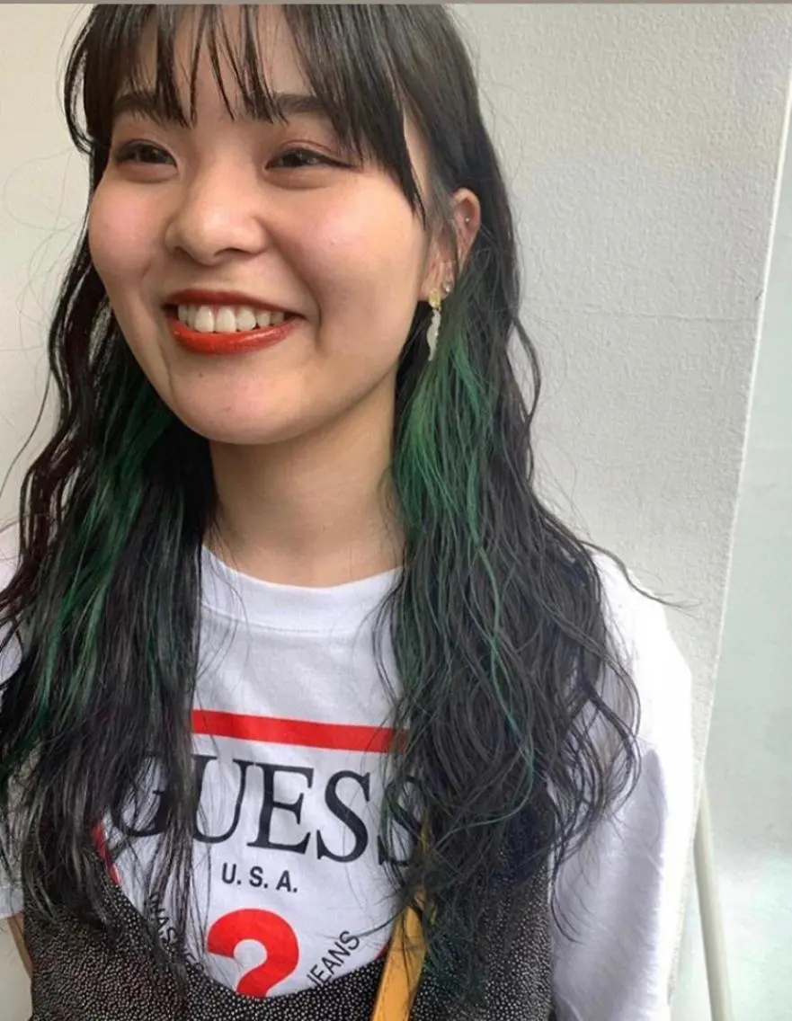 セミロング カラー ブリーチ ブリーチなしカラー ヘアカラー 中目黒🌼 🌼ハナのヘアスタイル