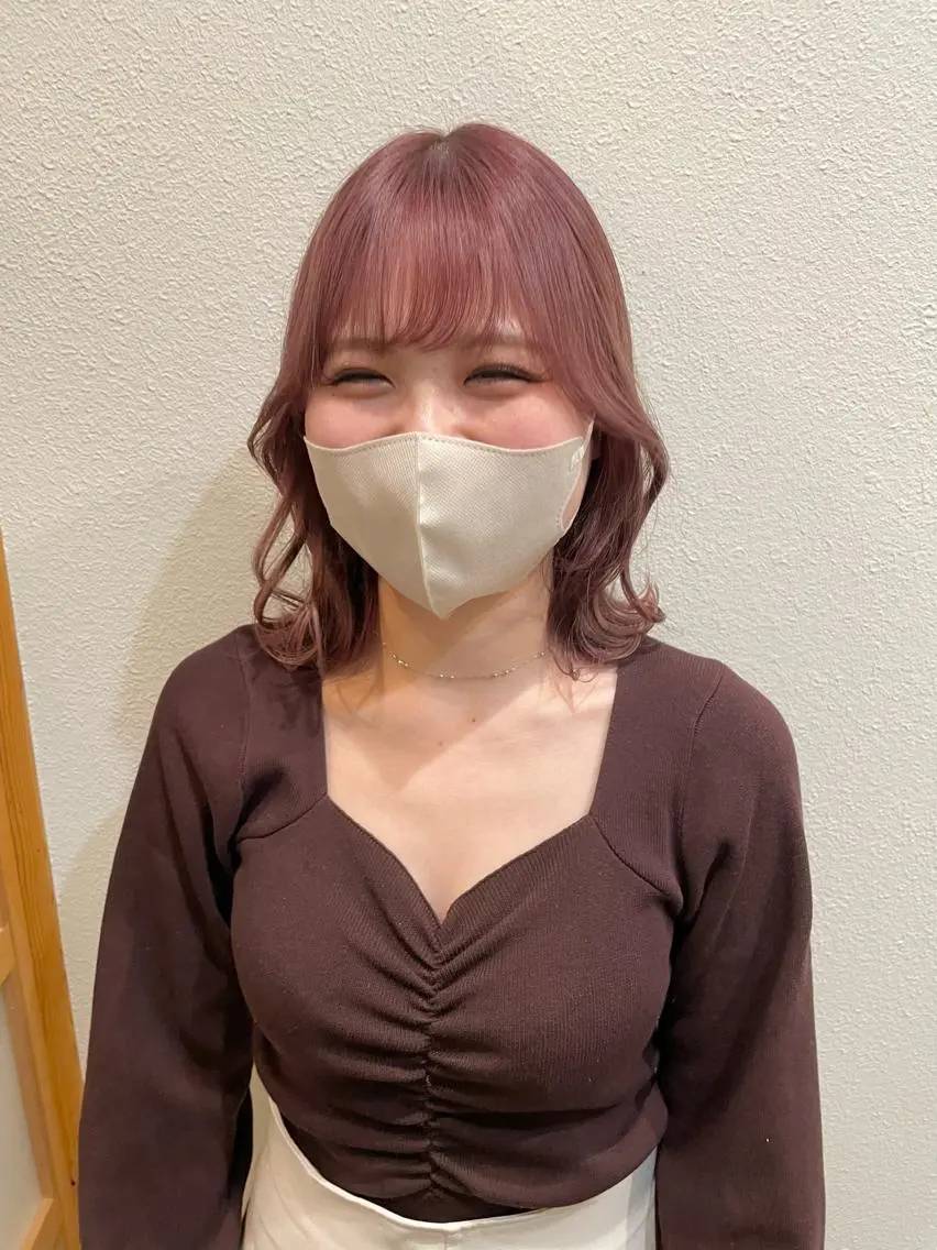 ミディアム カラー ヒナゴ トヨカズのヘアスタイル