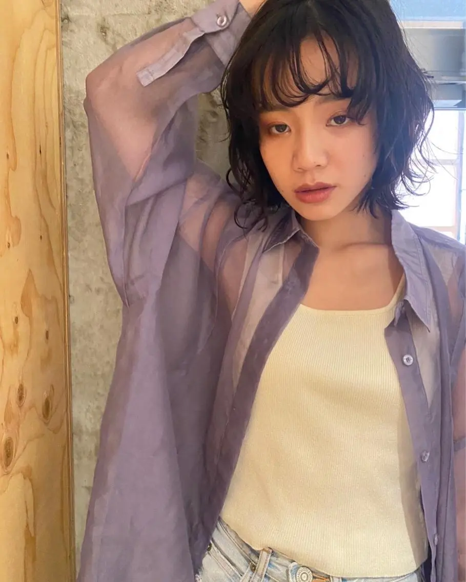 ショート カット パーマ Le/a谷町 野上幹太のヘアスタイル