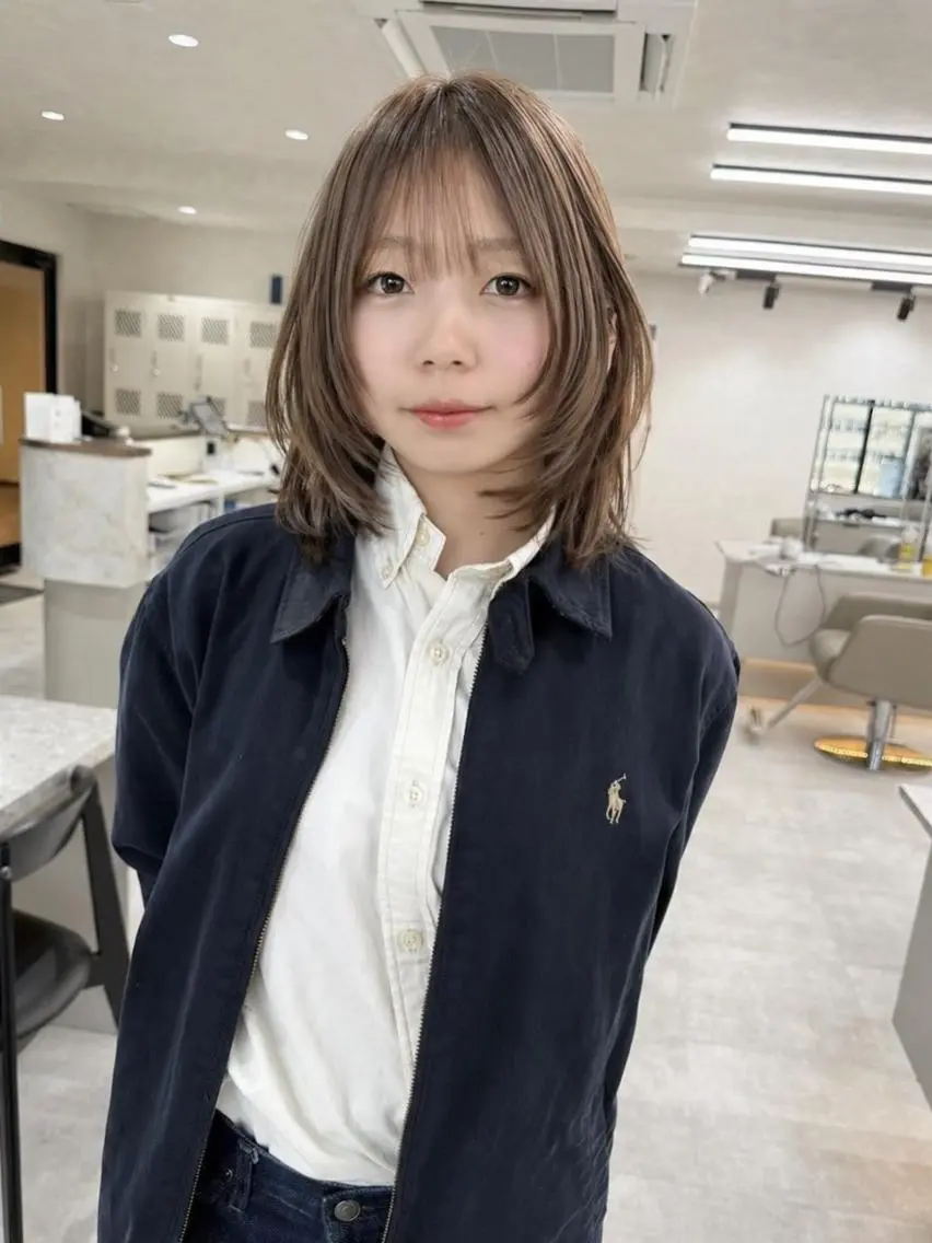 ミディアム 🌼ベージュ/暖色 🌼すずのヘアスタイル