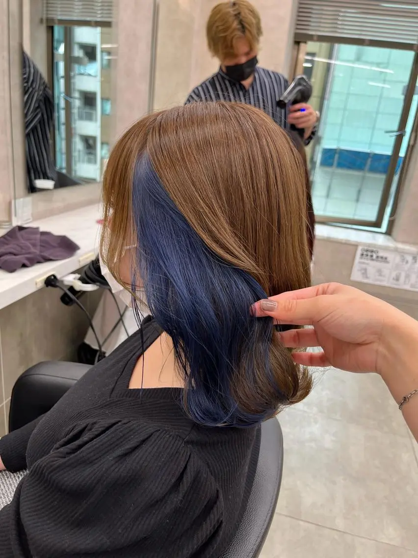 セミロング ヘアカラー トリートメント ヘッドスパ ヘアセット 寒色/ベージュヘア ブリーチありMiOのヘアスタイル
