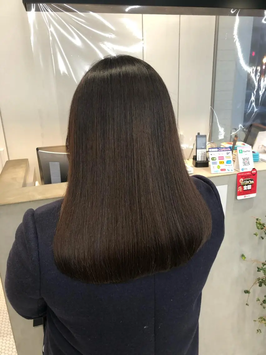 ミディアム ヘアカラー 縮毛矯正 トリートメント 【髪質改善特化･ 福田航洋】のヘアスタイル