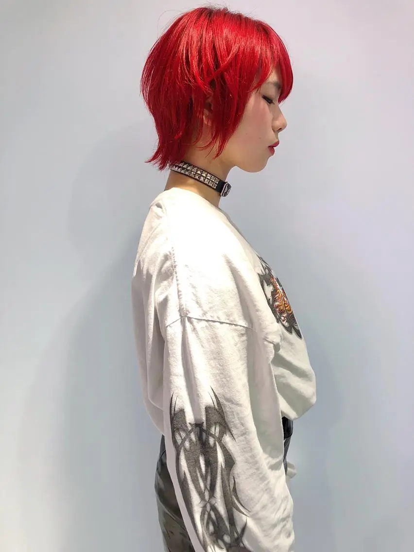 ショート カラー カット ヘアカラー トリートメント 【痛くないブリーチ】 野村友大のヘアスタイル