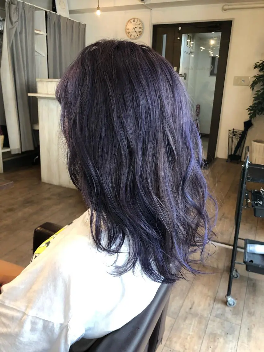 ミディアム パープルカラー 美髪・艶髪特化美容師 RYOJIのヘアスタイル