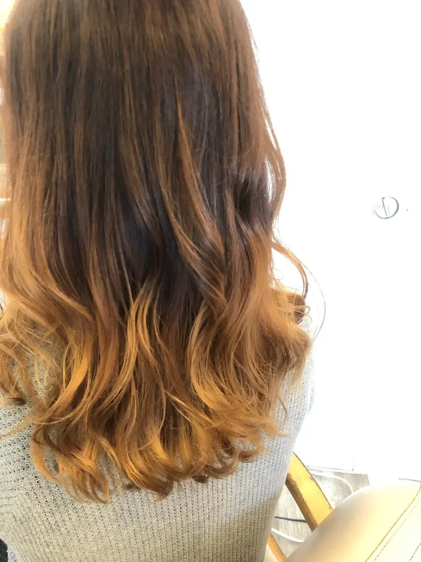 セミロング カラー 髪質改善✨️透明感カ ラー✧*。山下さいみのヘアスタイル