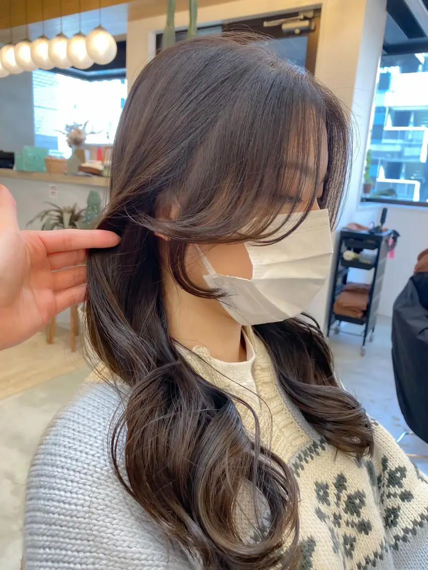 ロング カラー くびれヘア 韓国風ヘア ♥️ボブ韓国風ヘア ♥️久保田夢美のヘアスタイル