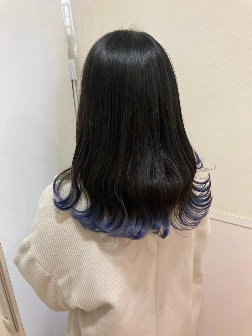 ロング カラー ロング 羽エクステ/シール エクステ/横浜駅5分のヘアスタイル
