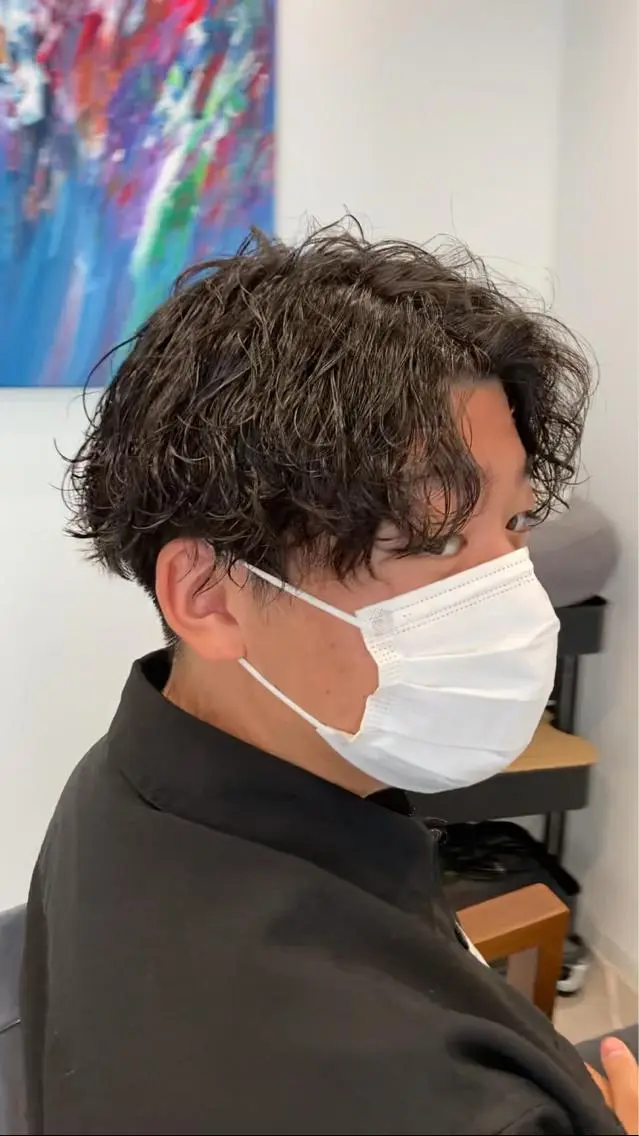パーマ メンズ リベイルけんた モデル募集のヘアスタイル