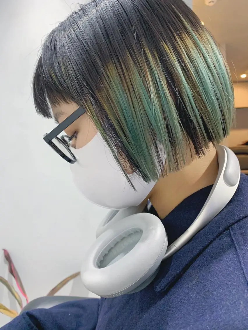 ショート カラー ボブパーマコテ巻き風 パーマNo1深江秀平のヘアスタイル