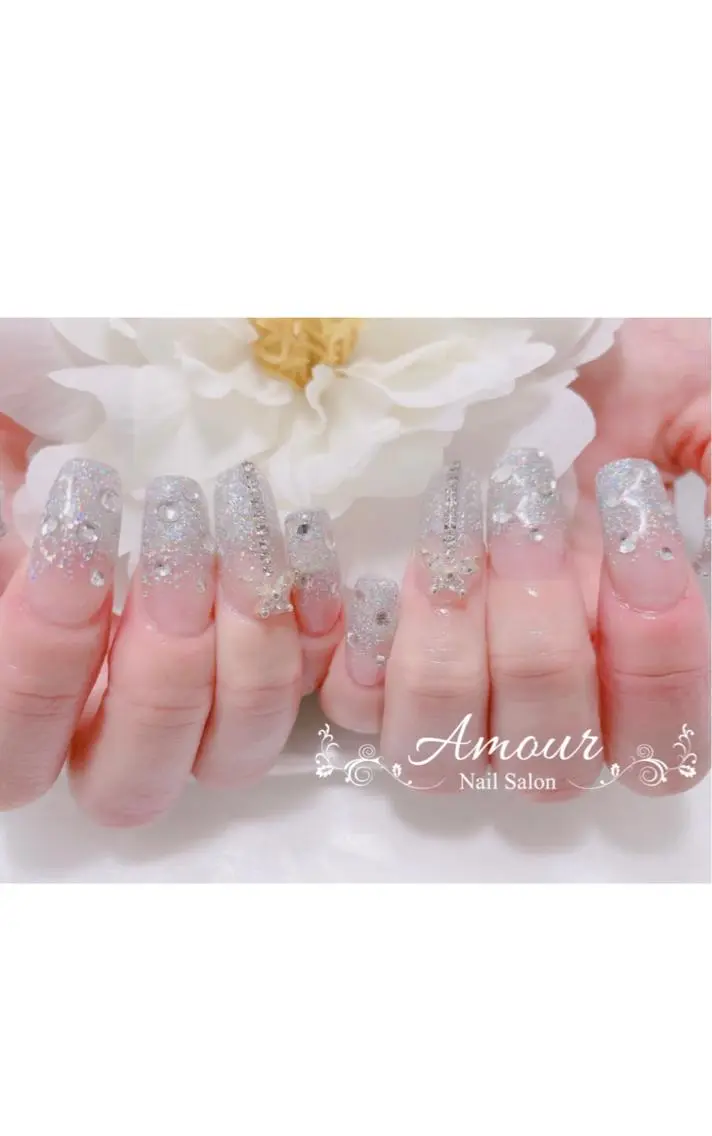 ネイル キラキラネイル ラメ(グリッター) nailsalon ♡amour♡のネイルデザイン