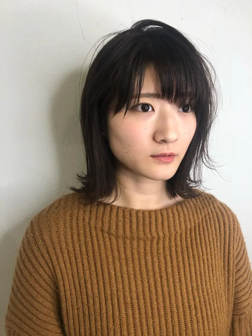 ショート 切りっぱなしボブ ボブ カット ヘアカラー 千葉 郁也のヘアスタイル
