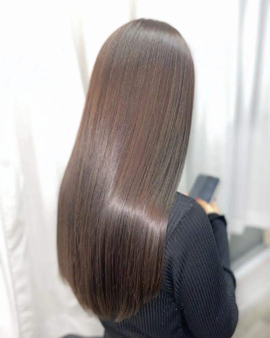 ロング カラー ヘアカラー トリートメント 韓国ヘア🤍髪質改善 🇰🇷AKANEのヘアスタイル