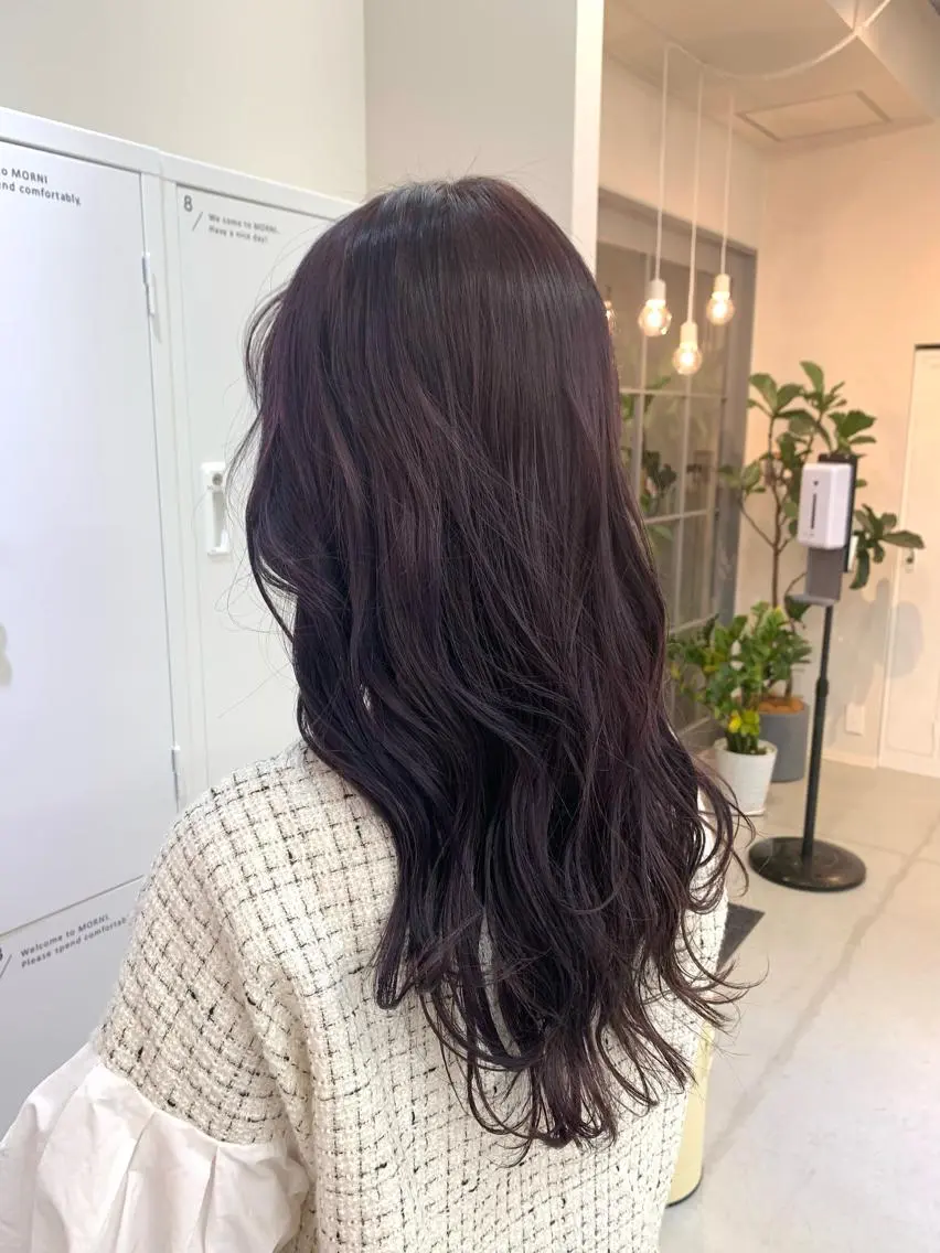 ロング カラー ブリーチ ラベンダーカラー ラベンダーピンク ブリーチなしカラー ピンクカラー 神原 茉依🩰🪩のヘアスタイル