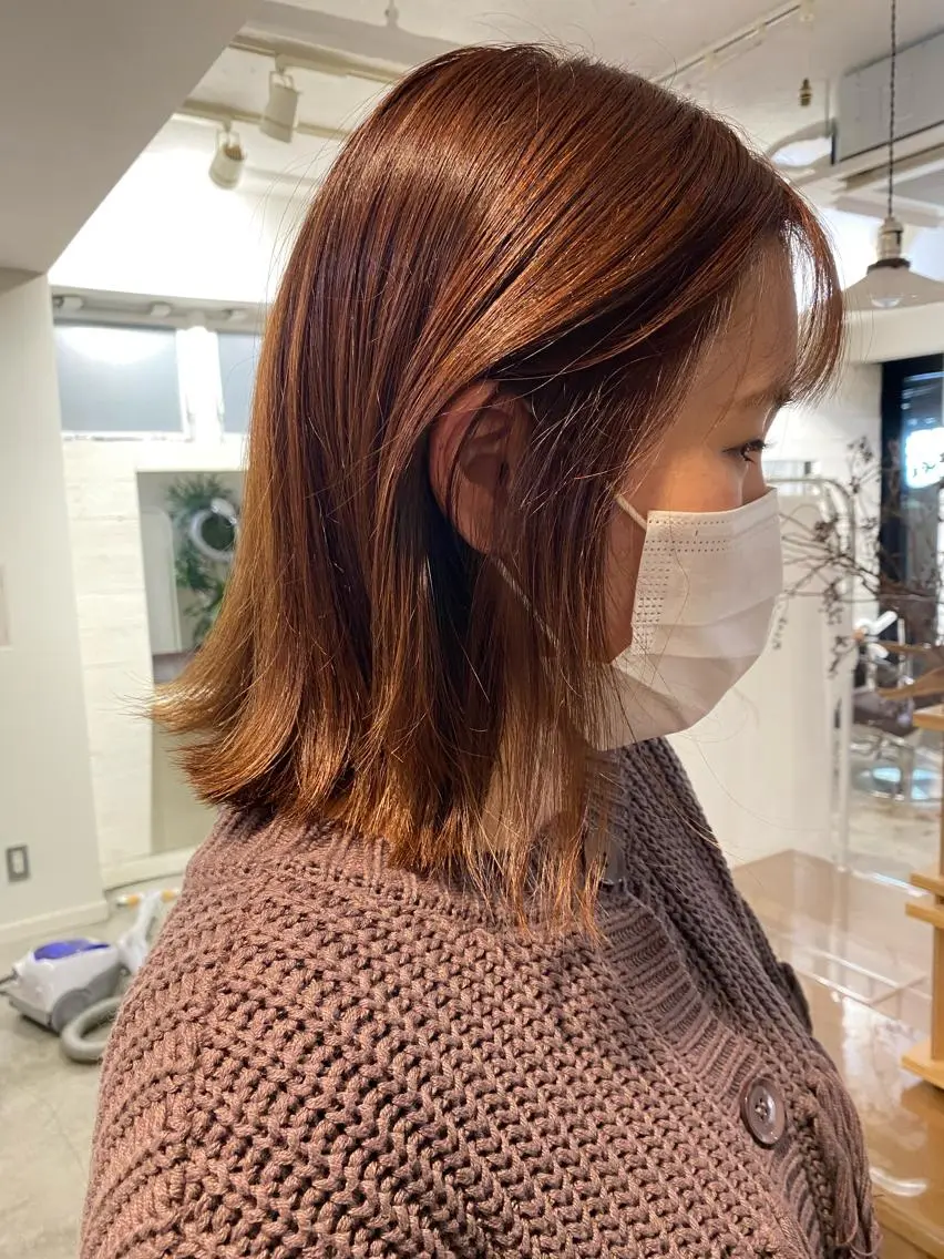 ミディアム カラー マツエク・マツパ レイヤー🌟艶カラー 🕊まやのヘアスタイル