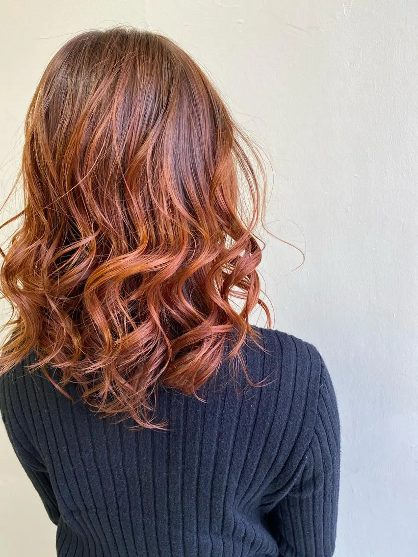 ミディアム カラー hair &eye LAWE.店長のヘアスタイル