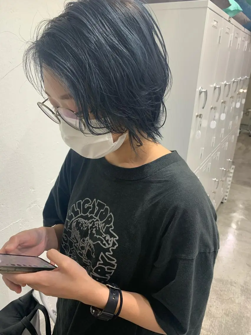 ショート カラー ヘアアレンジ カット ヘアカラー トリートメント ヘアセット 憧れの艶ハイトーンへ 🌙サイダサキのヘアスタイル