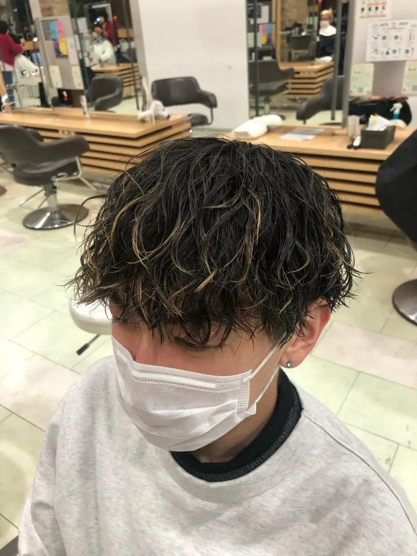 パーマ メンズ カット パーマ ヘアセット メンズ特化 古賀陸斗のヘアスタイル