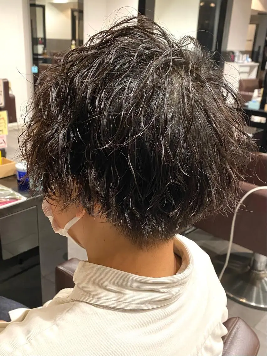 パーマ メンズ カット パーマ ⭕️メンズパーマ⭕️ 山口 裕太郎のヘアスタイル