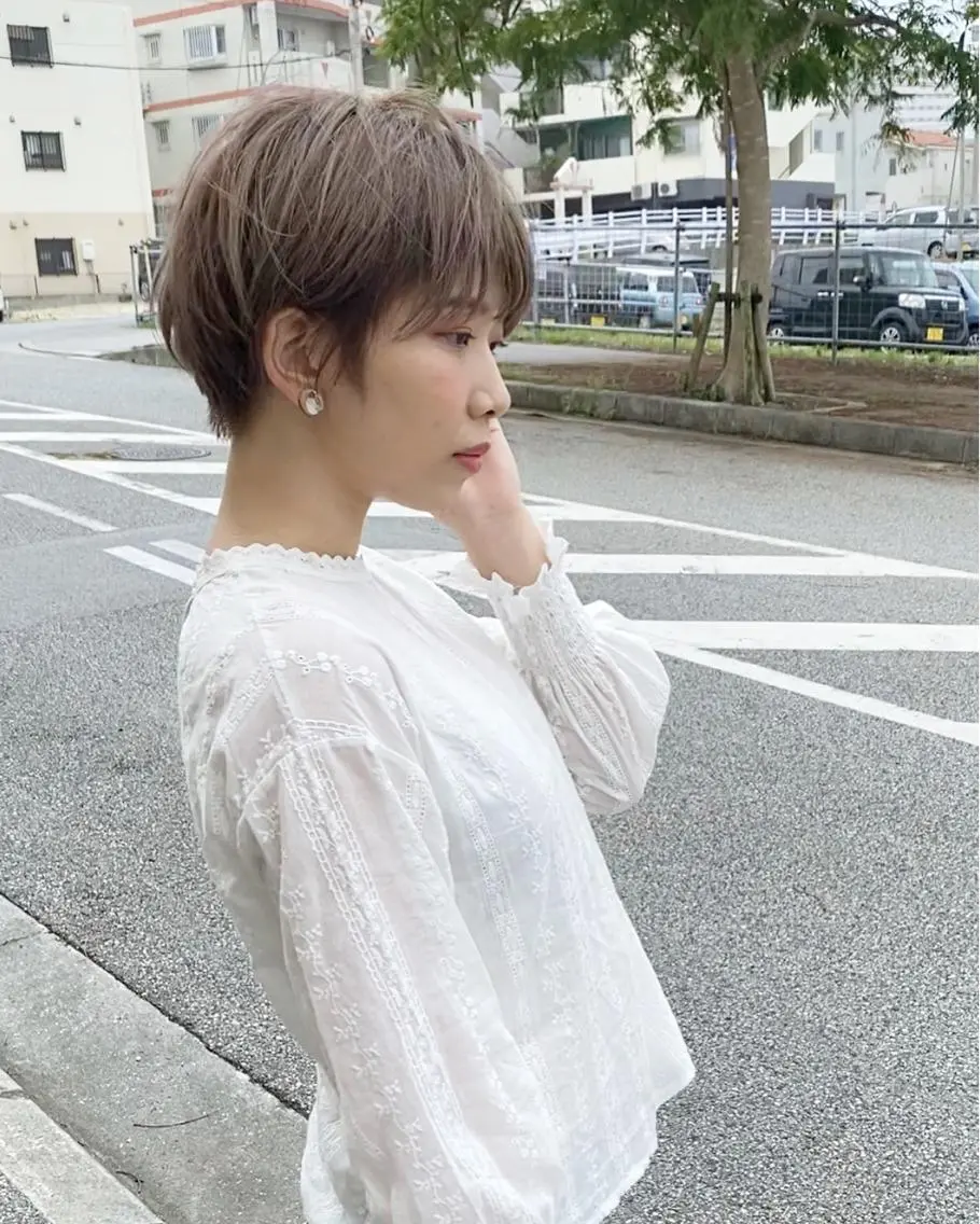 ショート カラー ショートヘア カット ヘアカラー grand juteのヘアスタイル