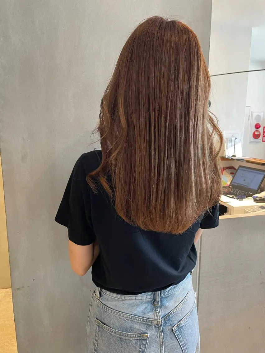 ロング 複雑履歴に対応ブリー チ無しダブルカラーのヘアスタイル