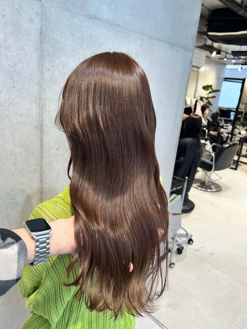 ロング カラー カット ヘアカラー トリートメント 赤みゼロ/透明感 カラー🌿KANTAのヘアスタイル