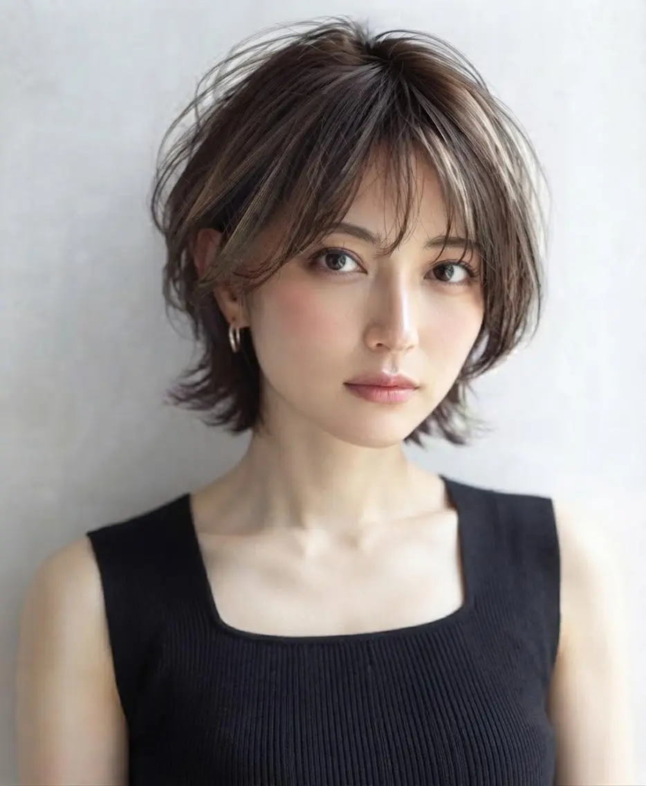ミディアム カット ヘアカラー トリートメント 似合わせカット 銀座/アライ カズヤのヘアスタイル